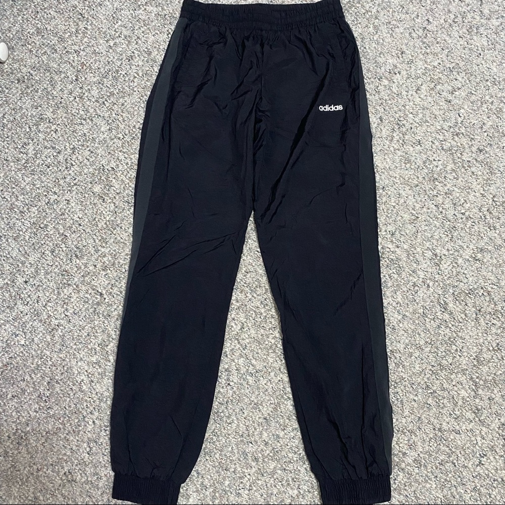 Adidas Black Windbreaker Joggers